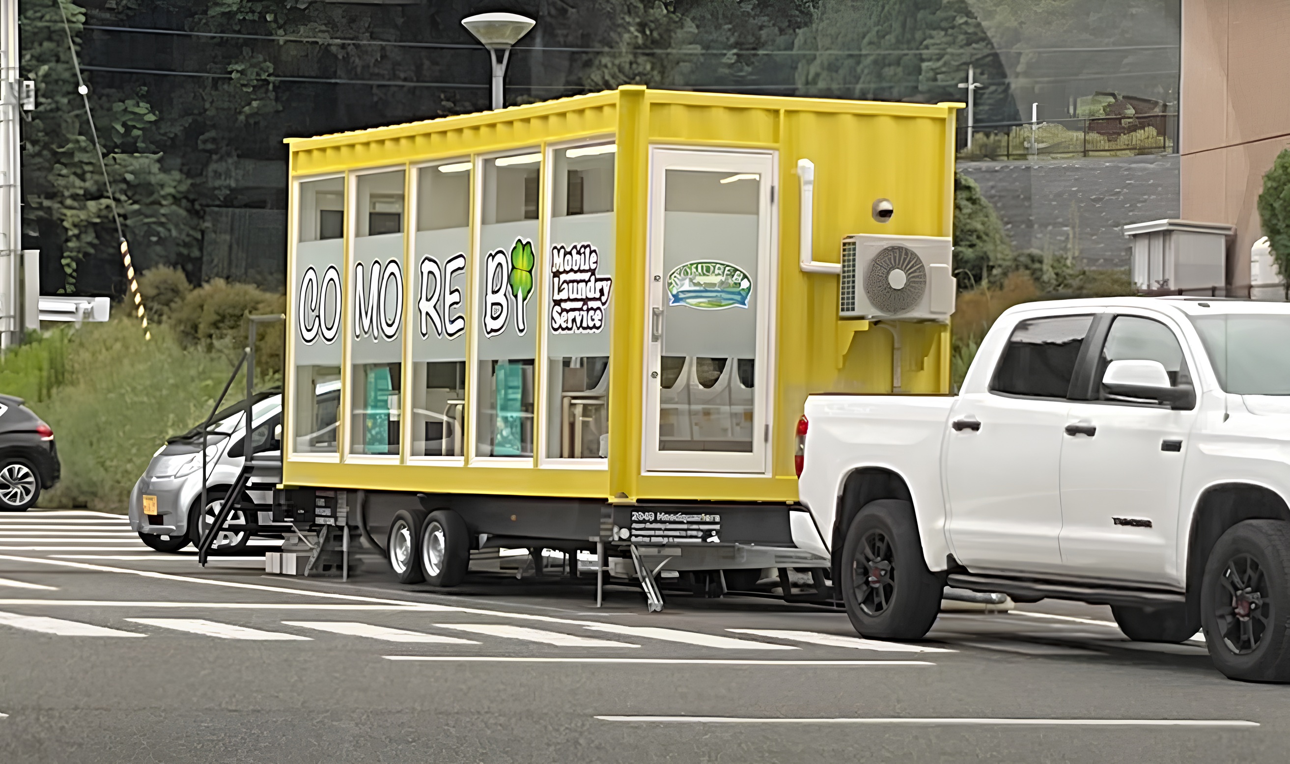 La laverie mobile du Japon : blanchisserie sur roues
